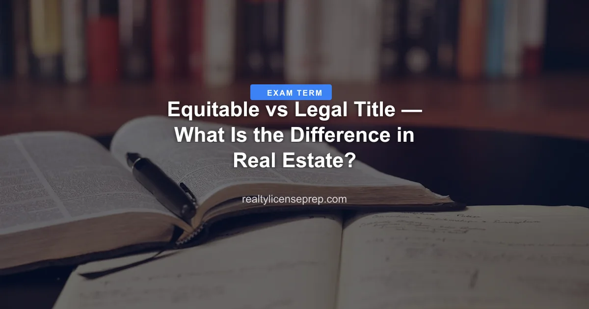 Equitable vs Legal Title — What Is the Difference in Real Estate?