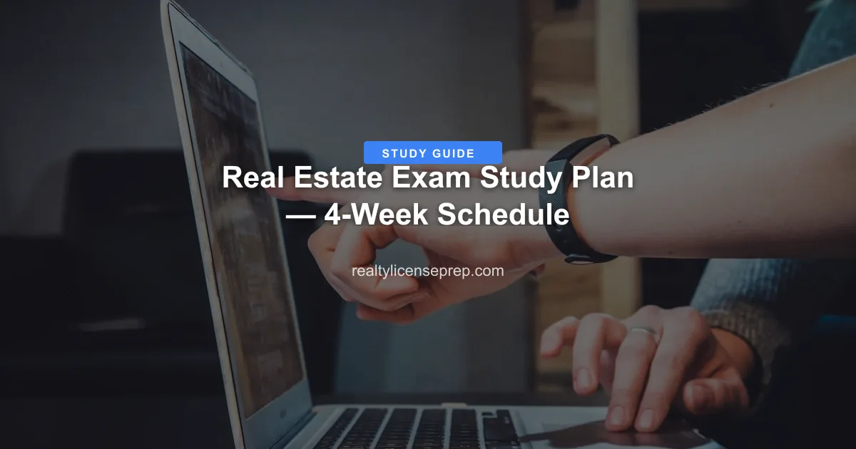 real estate exam study plan preparation