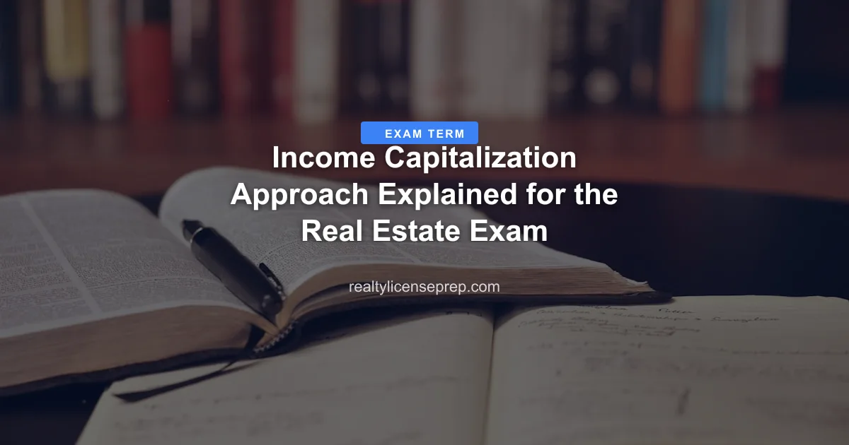Income Capitalization Approach Explained for the Real Estate Exam