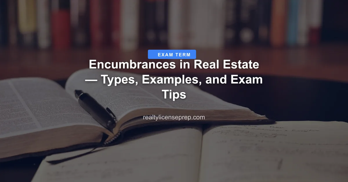 Encumbrances in Real Estate — Types, Examples, and Exam Tips