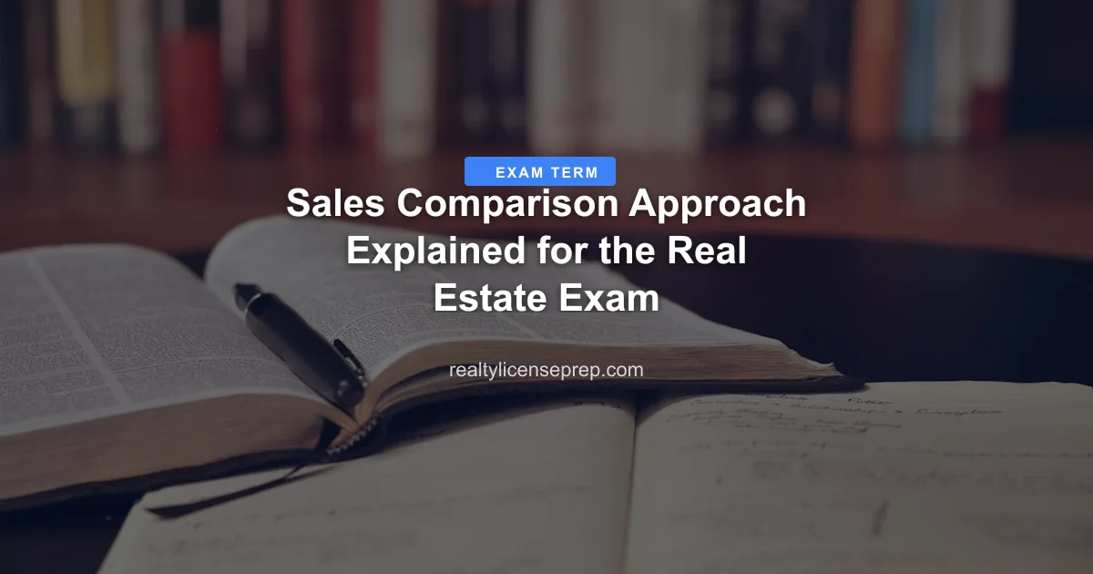 Sales Comparison Approach Explained for the Real Estate Exam