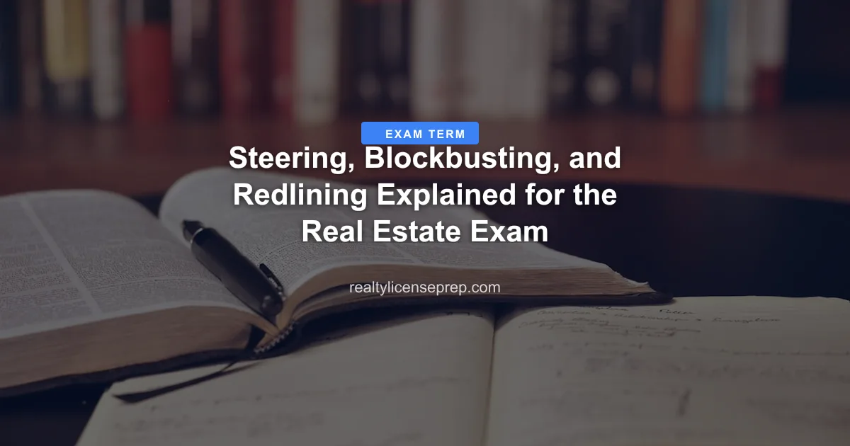 Steering, Blockbusting, and Redlining Explained for the Real Estate Exam