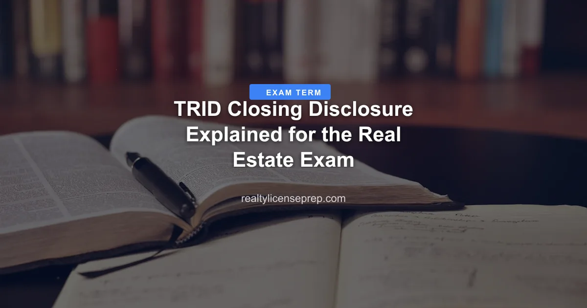 TRID Closing Disclosure Explained for the Real Estate Exam